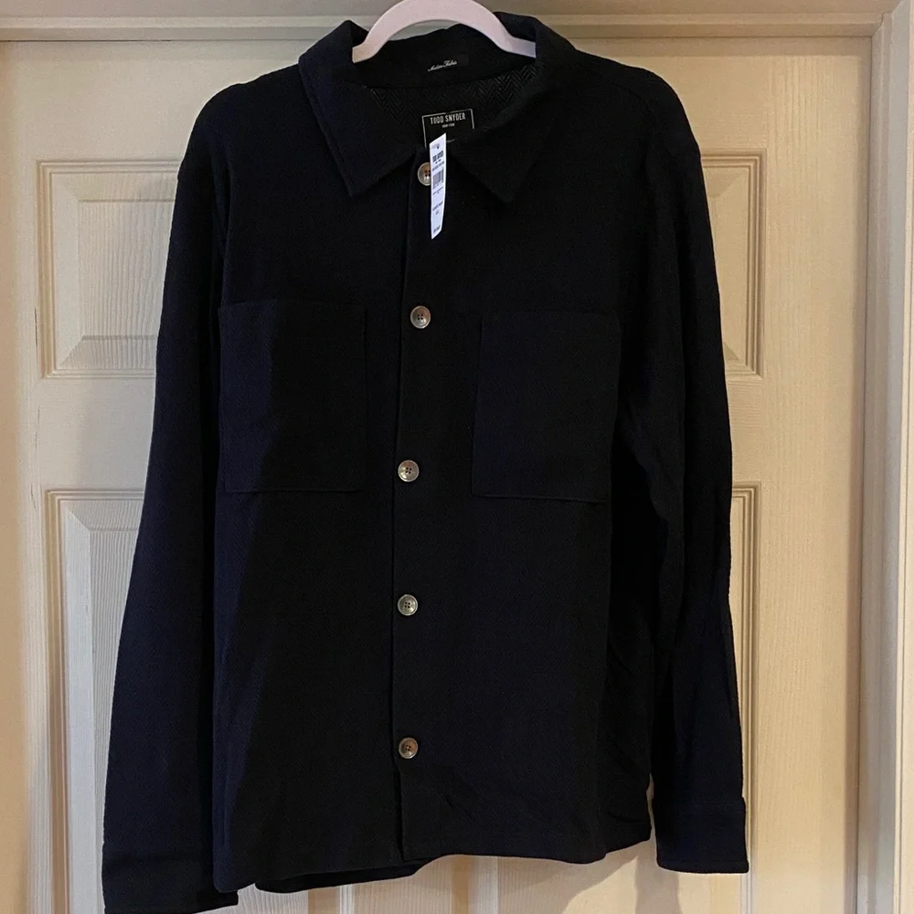 Todd Snyder LS Herrington Knit Navy Shirt Sz Large. NWT - Picture 1 of 6